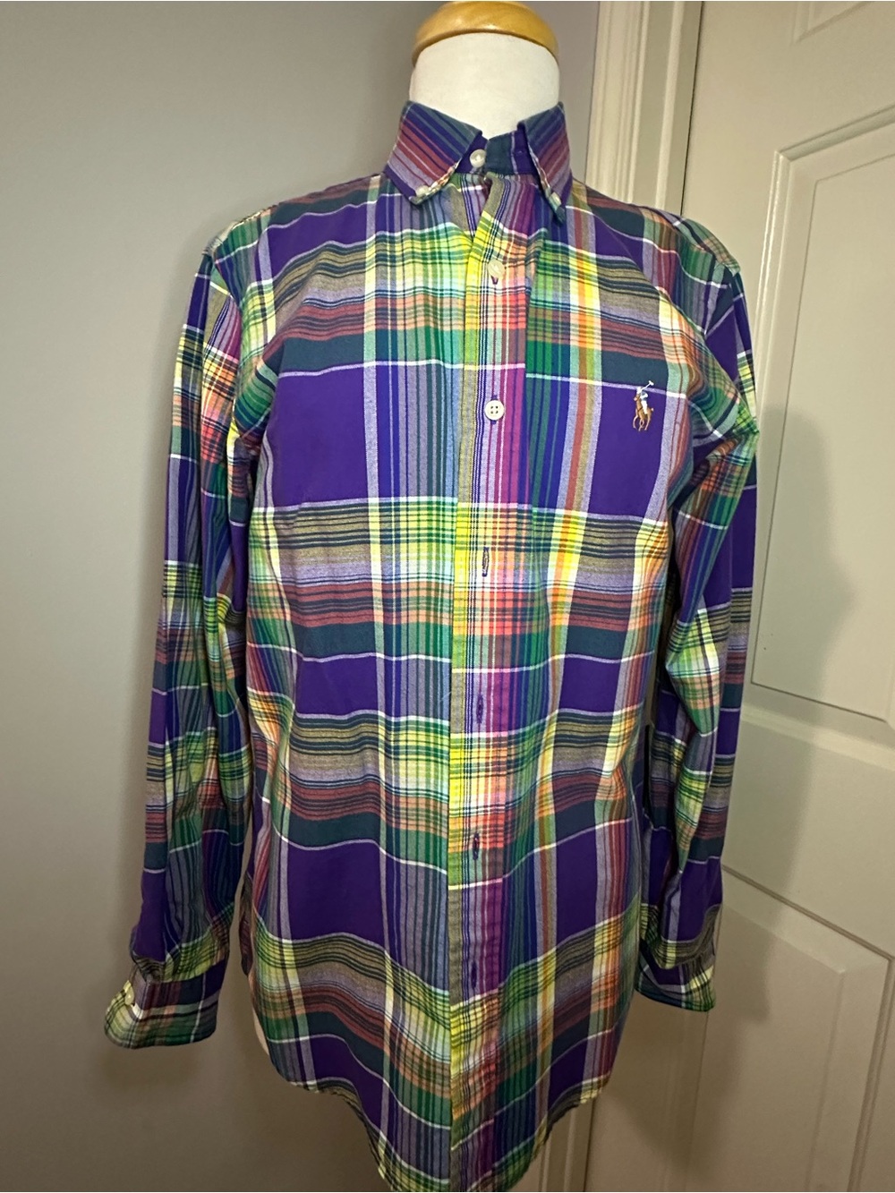 Ralph Lauren Purple Multi-Color Plaid Button-Down Shirt